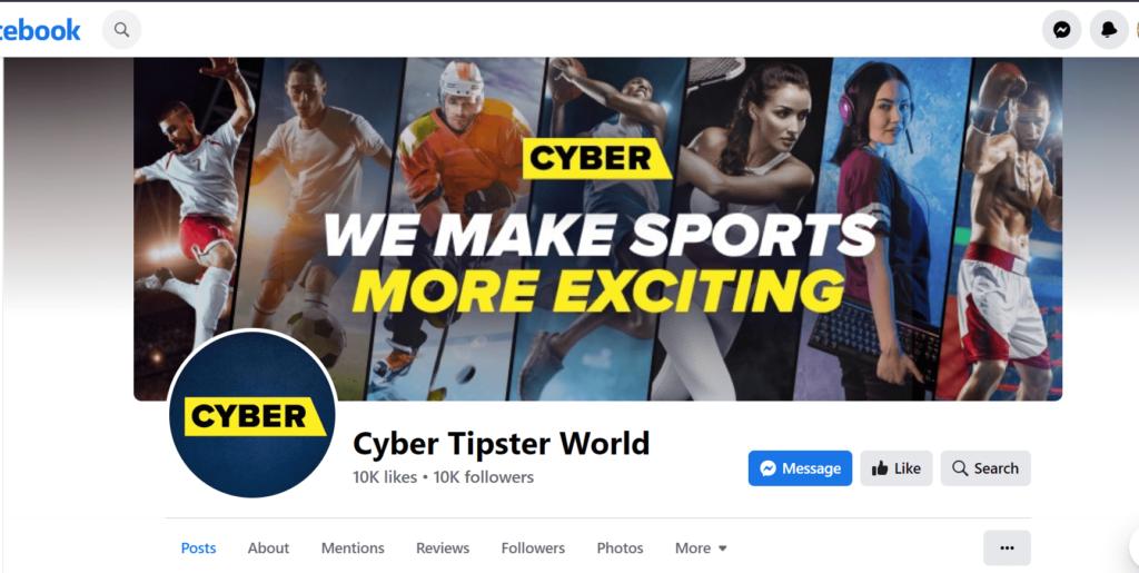 Cyber.bet official Facebook page