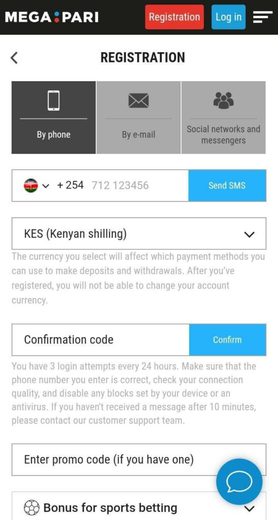 Enter your phone number Megapari kenya