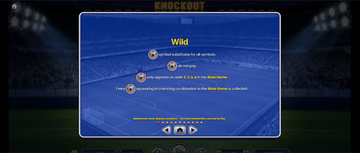 information about the wild symbol in Knockout Football slot